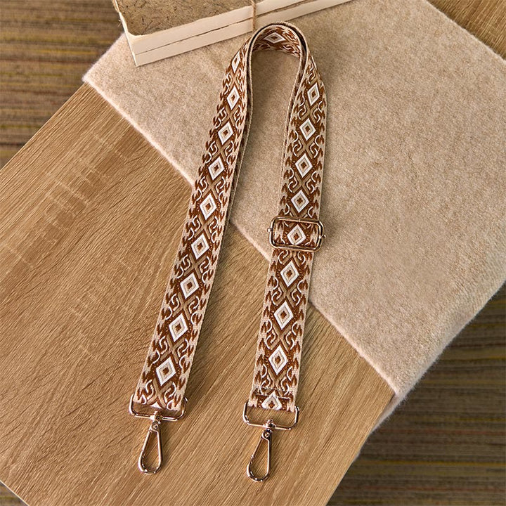 Sacs à main bandoulière réglables à motif losanges, rayures quadrilatérales et géométriques jacquard, Buddha Stones, avec bandoulière de rechange. - image 14