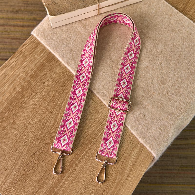 Sacs à main bandoulière réglables à motif losanges, rayures quadrilatérales et géométriques jacquard, Buddha Stones, avec bandoulière de rechange. - image 6