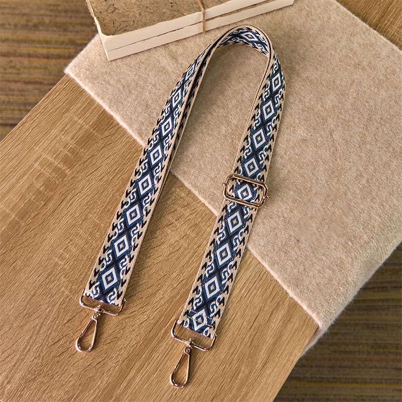 Sacs à main bandoulière réglables à motif losanges, rayures quadrilatérales et géométriques jacquard, Buddha Stones, avec bandoulière de rechange. - image 8