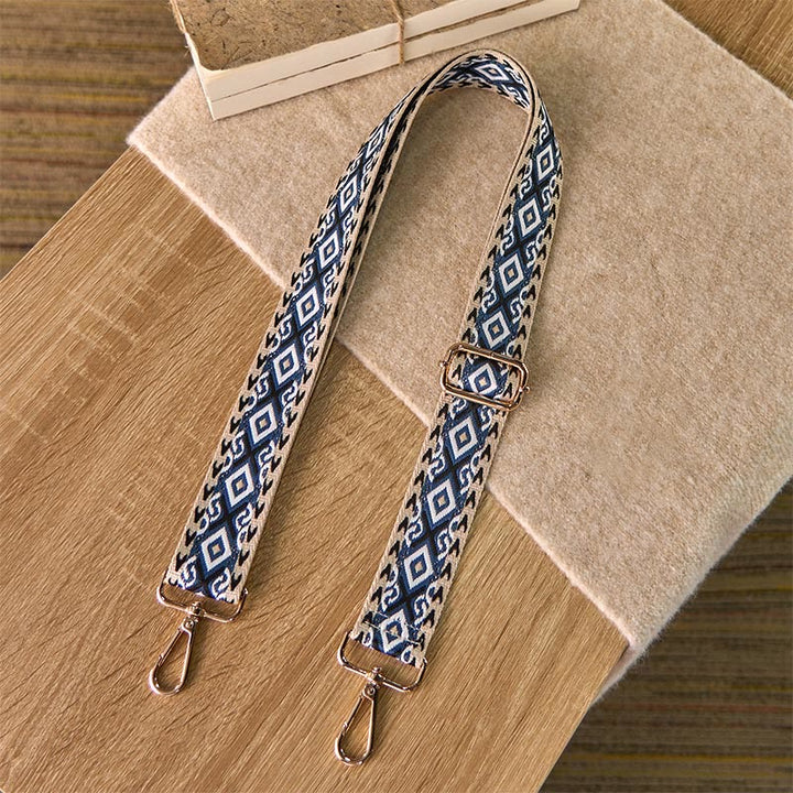 Sacs à main bandoulière réglables à motif losanges, rayures quadrilatérales et géométriques jacquard, Buddha Stones, avec bandoulière de rechange. - image 8