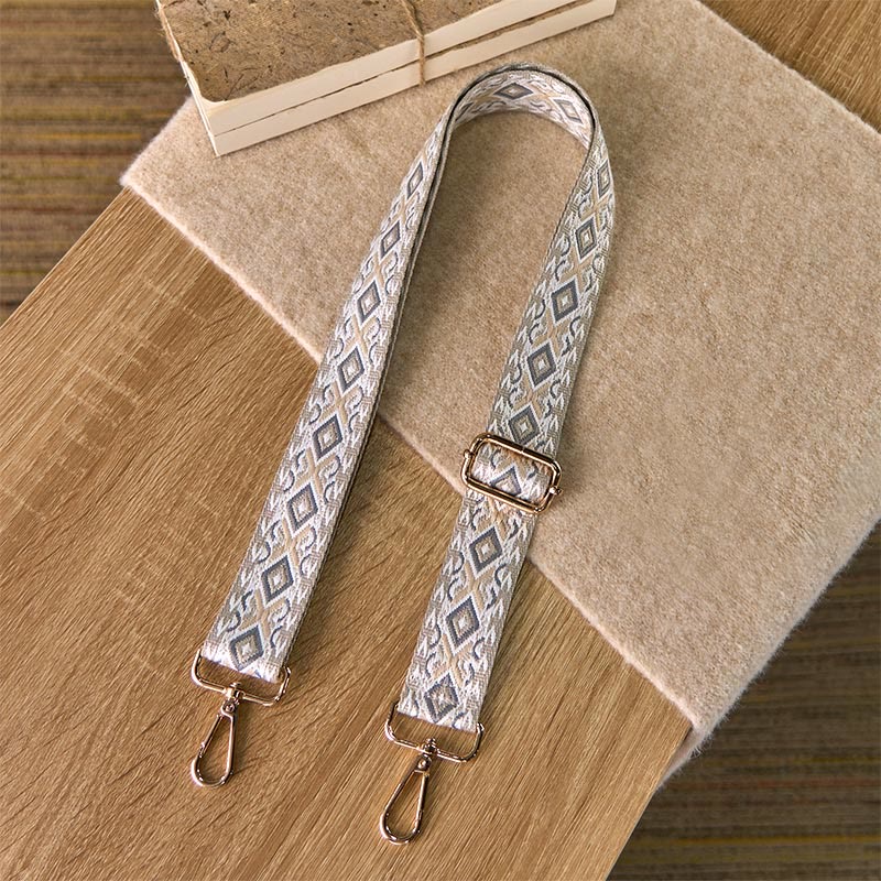 Sacs à main bandoulière réglables à motif losanges, rayures quadrilatérales et géométriques jacquard, Buddha Stones, avec bandoulière de rechange. - image 10