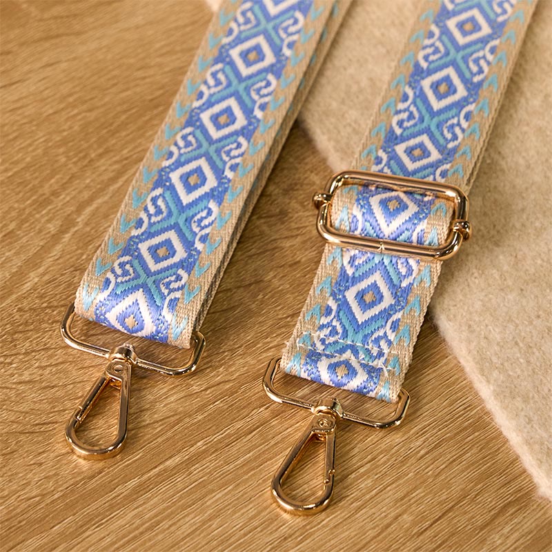 Sacs à main bandoulière réglables à motif losanges, rayures quadrilatérales et géométriques jacquard, Buddha Stones, avec bandoulière de rechange. - image 4