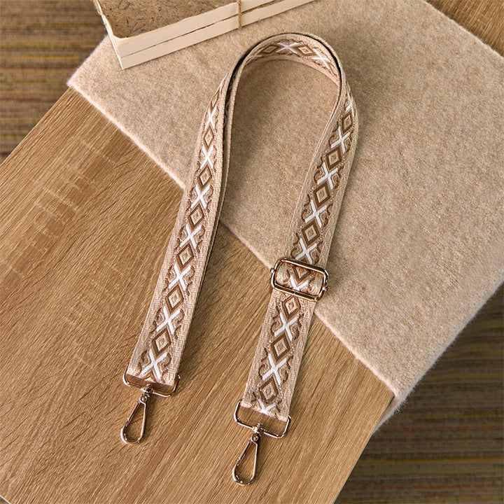 Sacs à main bandoulière réglables à rayures losanges géométriques jacquard style bohème avec Buddha Stones et bandoulière de rechange - image 8