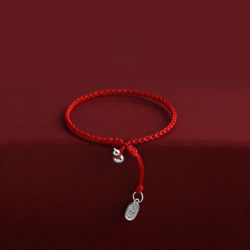 Bracelet porte-bonheur en argent sterling 925 avec breloque en forme de gourde et Buddha Stones - Corde rouge Gourd&Lucky Fortune - 15-20 cm - image 16