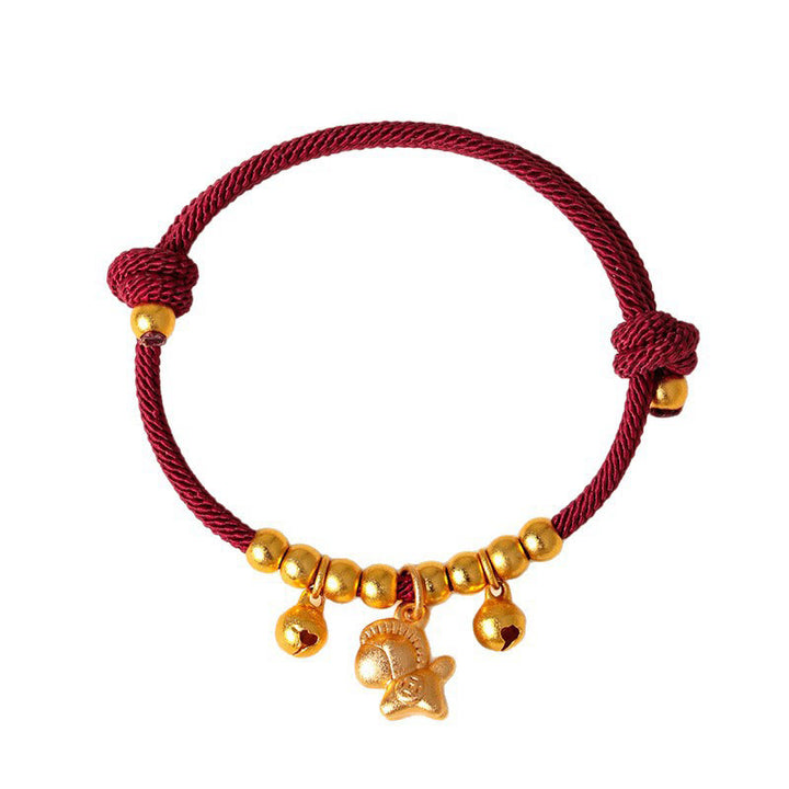 Bracelet ajustable en Buddha Stones, année du Cheval, avec plusieurs styles de chevaux et corde porte-bonheur. - image 4