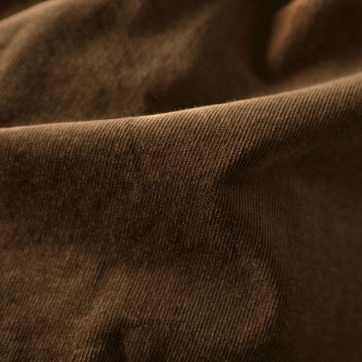 Chemise en coton à manches longues et col montant, ornée de Buddha Stones et de poches décoratives, avec motif boutonnée et motif de pierres de Bouddha - image 14