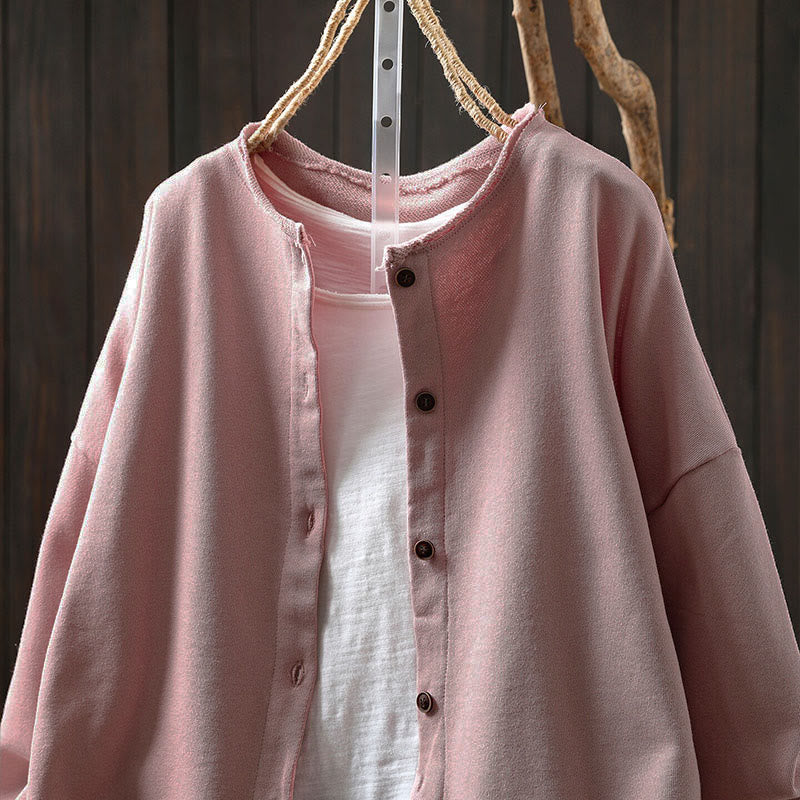 Chemise en coton à manches longues et col rond, motif Buddha Stones - image 2