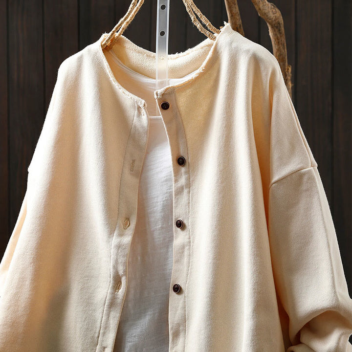 Chemise en coton à manches longues et col rond, motif Buddha Stones - image 21