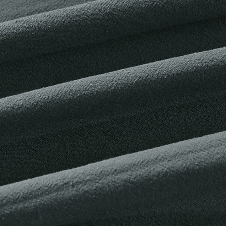 Kimono homme à manches courtes en coton et lin, orné de Buddha Stones et d'un seul bouton chinois. - image 9