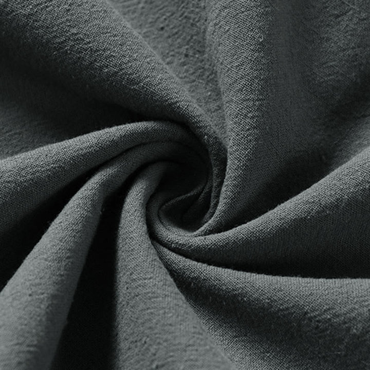 Kimono homme à manches trois-quarts en coton et lin uni à lacets Buddha Stones - image 8