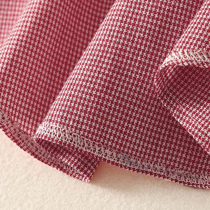 Chemise à manches longues pour femme, motif chat et Buddha Stones, broderie à carreaux, col montant et boutons. - image 14