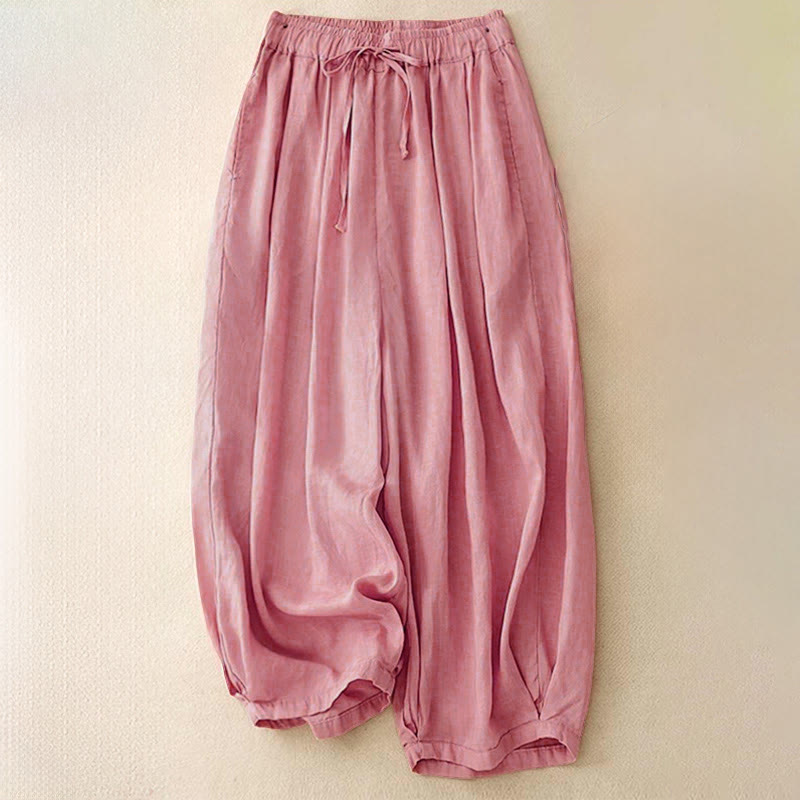 Pantalon Capri court harem à taille élastique et poches pour femme, motif Buddha Stones - Rose - US8-10，UK/AU12-14，EU40-42 (2XL) - image 18