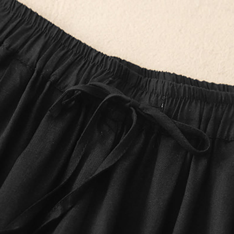 Pantalon Capri court harem à taille élastique et poches pour femme, motif Buddha Stones - image 11