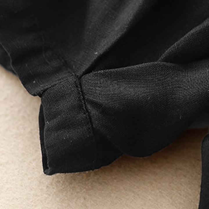 Pantalon Capri court harem en coton à taille élastique et poches, motif Buddha Stones , été - image 16