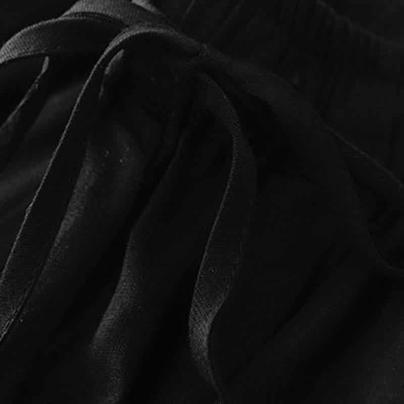 Pantalon Capri court harem en coton à taille élastique et poches, motif Buddha Stones , été - image 12