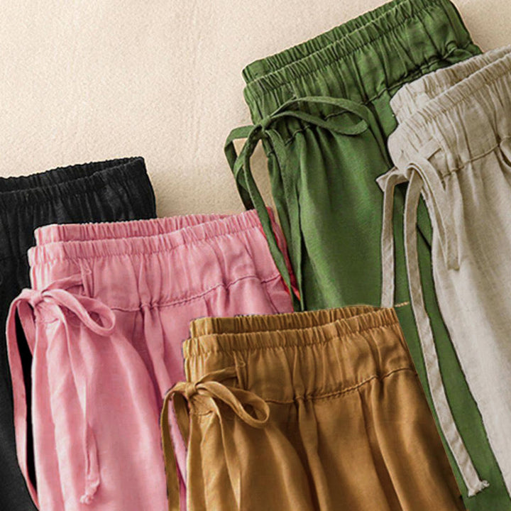 Pantalon Capri court harem à taille élastique et poches pour femme, motif Buddha Stones - image 33