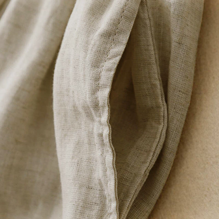 Pantalon Capri court harem en coton à taille élastique et poches, motif Buddha Stones , été - image 3