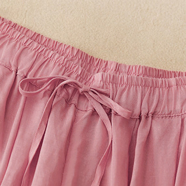 Pantalon Capri court harem en coton à taille élastique et poches, motif Buddha Stones , été - image 19