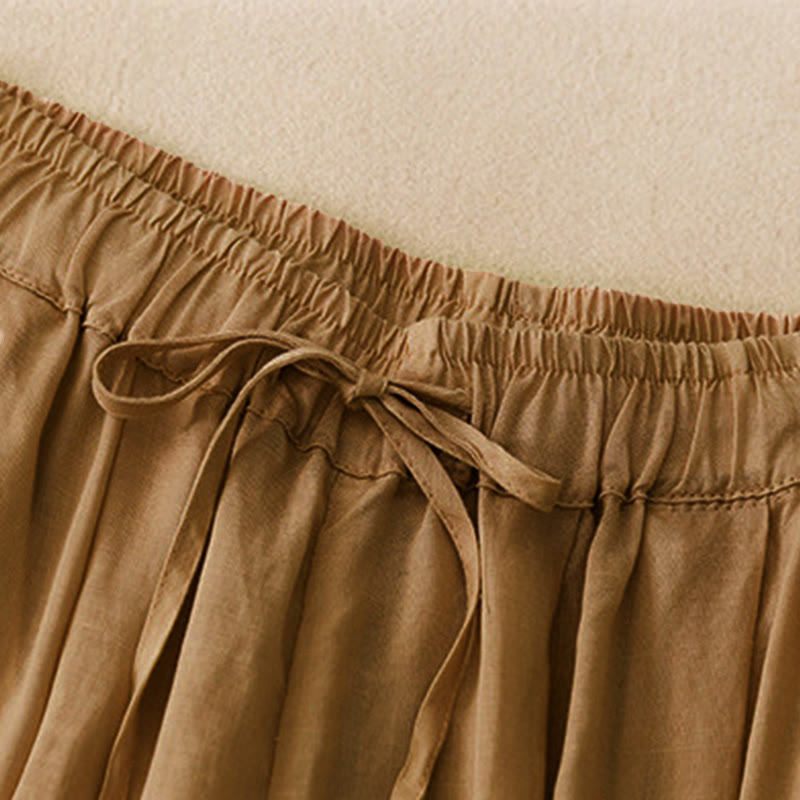 Pantalon Capri court harem en coton à taille élastique et poches, motif Buddha Stones , été - image 23