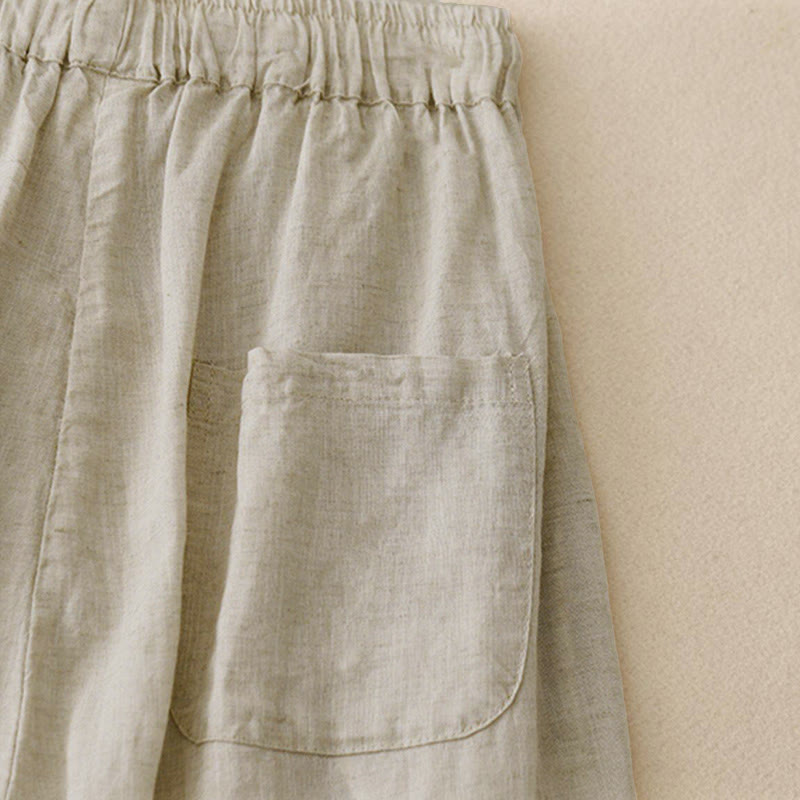 Pantalon Capri court harem à taille élastique et poches pour femme, motif Buddha Stones - image 5