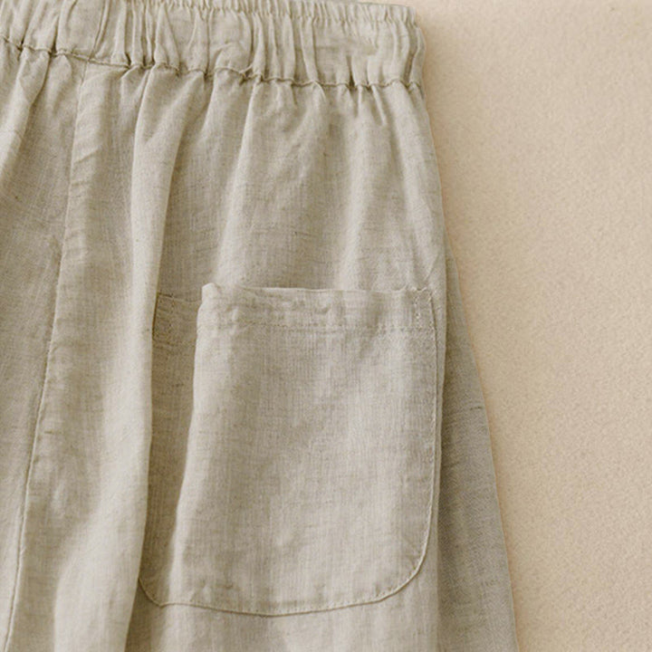 Pantalon Capri court harem à taille élastique et poches pour femme, motif Buddha Stones - image 5
