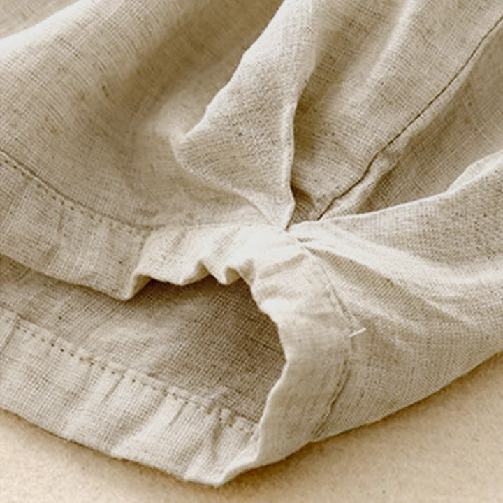 Pantalon Capri court harem en coton à taille élastique et poches, motif Buddha Stones , été - image 8