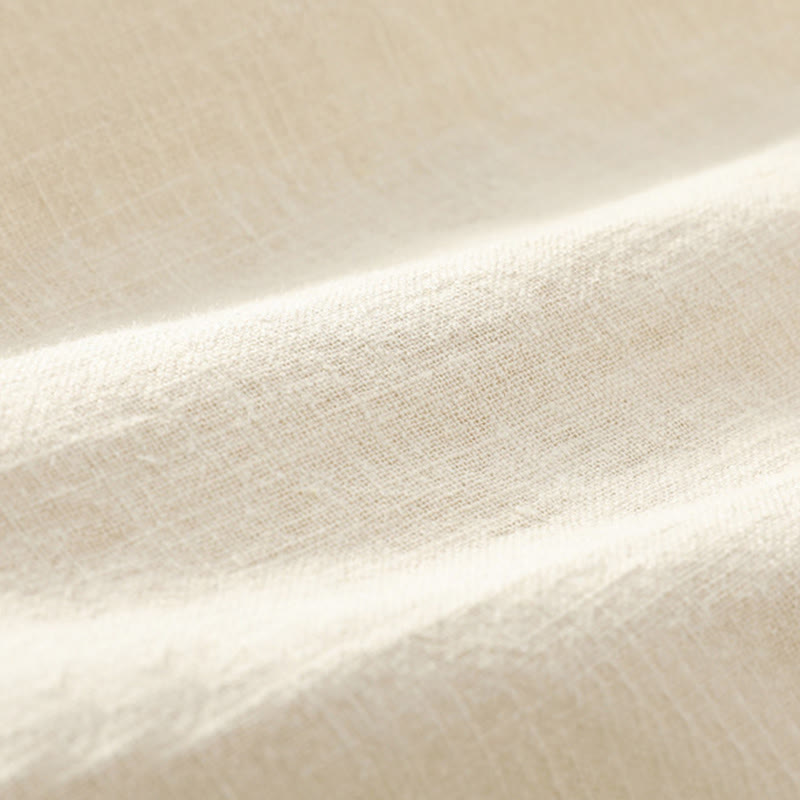 Pantalon d'été pour homme en ramie, lin et coton, longueur cheville, ourlets élastiques, coupe fuselée et poches, avec Buddha Stones - image 10