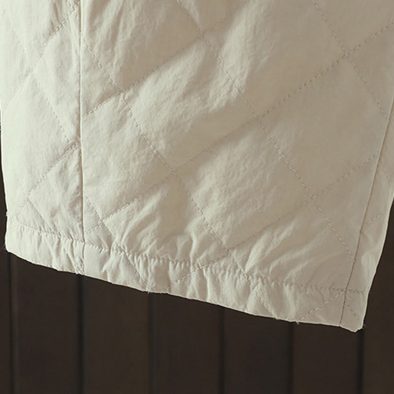 Pantalon épais pour femme en coton et polyester à motif losanges de Buddha Stones, avec poches - image 9