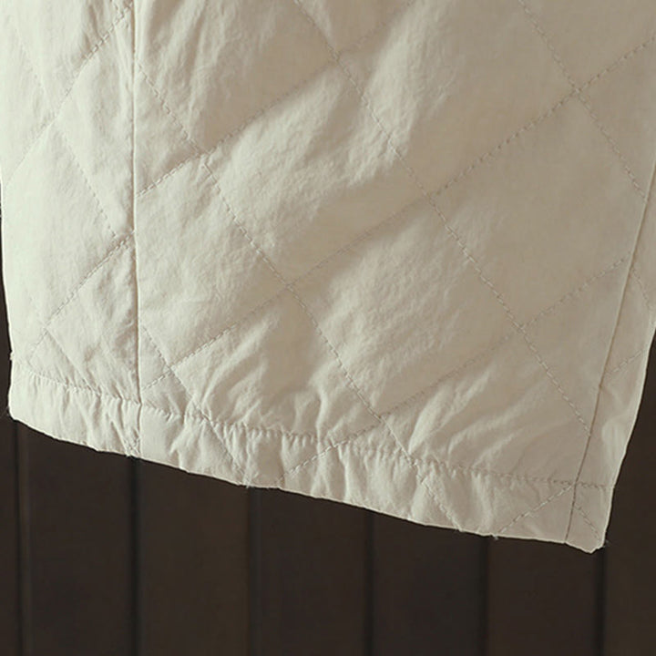 Pantalon épais pour femme en coton et polyester à motif losanges de Buddha Stones, avec poches - image 9