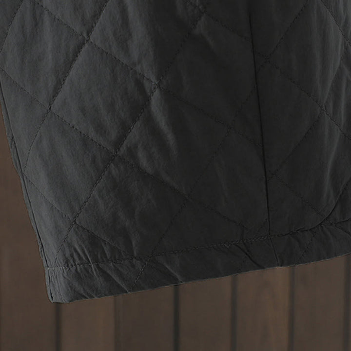 Pantalon épais pour femme en coton et polyester à motif losanges de Buddha Stones, avec poches - image 16