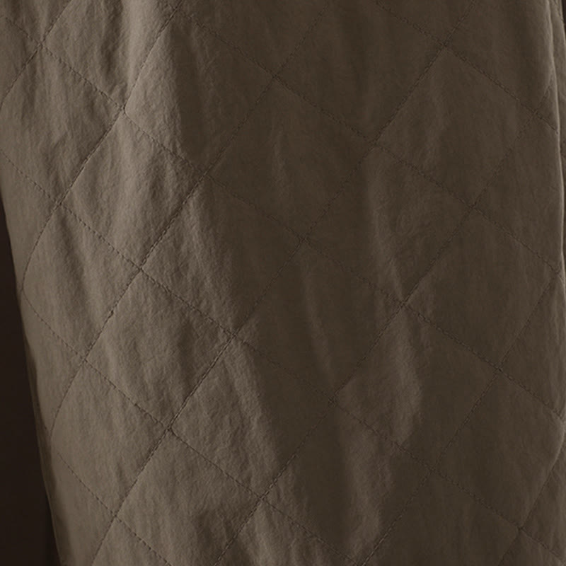 Pantalon épais pour femme en coton et polyester à motif losanges de Buddha Stones, avec poches - image 20