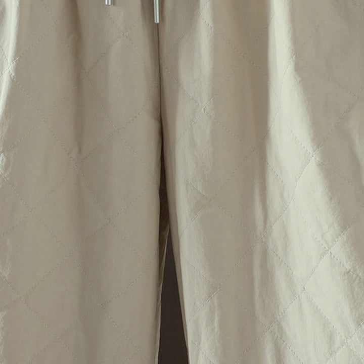 Pantalon épais pour femme en coton et polyester à motif losanges de Buddha Stones, avec poches - image 7