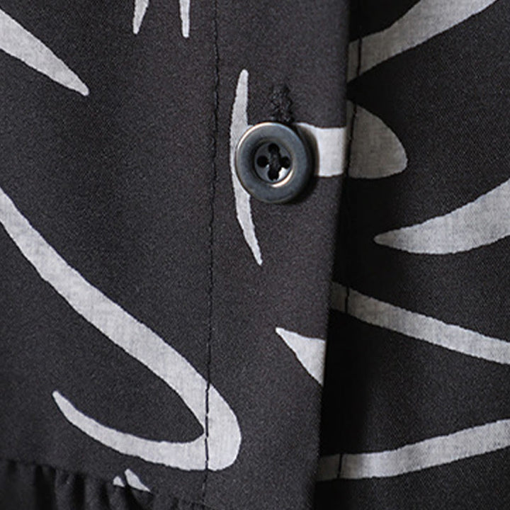 Chemise à manches longues pour femme en coton et polyester, motif rayures, col montant, motif rayures , Buddha Stones, printemps/automne  - image 19