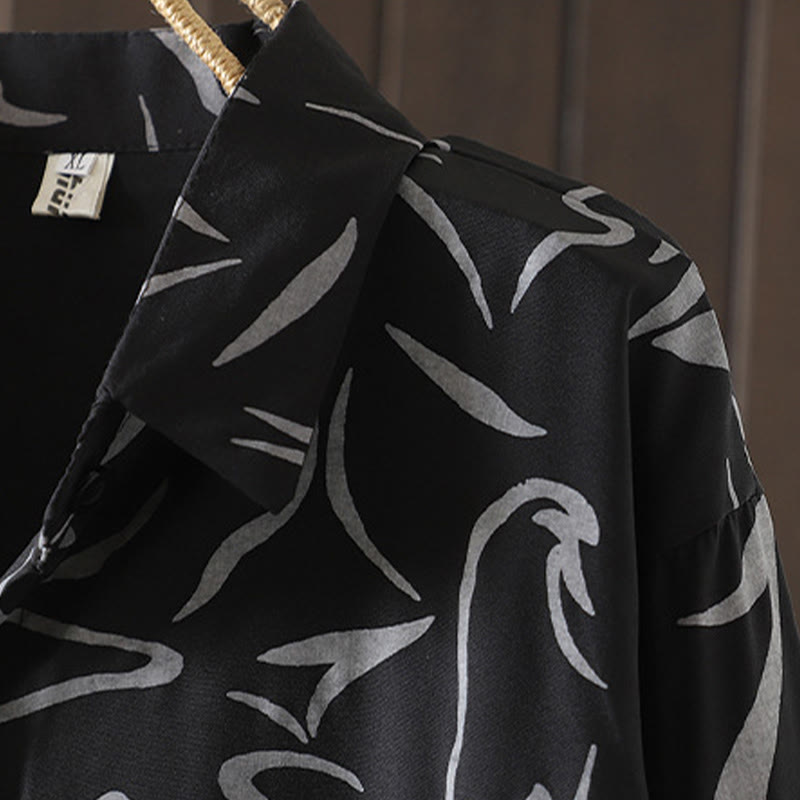 Chemise à manches longues pour femme en coton et polyester, motif rayures, col montant, motif rayures , Buddha Stones, printemps/automne  - image 18