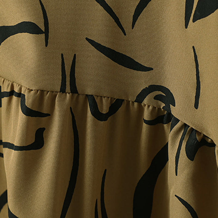 Chemise à manches longues pour femme en coton et polyester, motif rayures, col montant, motif rayures , Buddha Stones, printemps/automne  - image 12