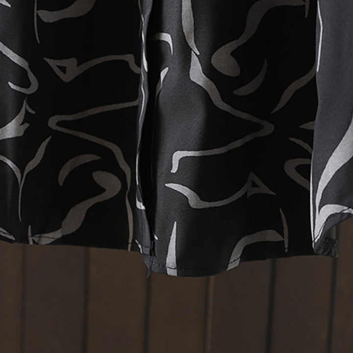 Chemise à manches longues pour femme en coton et polyester, motif rayures, col montant, motif rayures , Buddha Stones, printemps/automne  - image 22