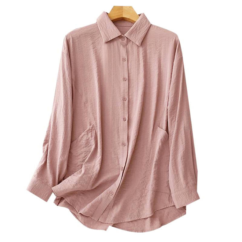Chemise femme en coton et polyester, manches longues, col montant, motif Buddha Stones , printemps/automne  - image 13