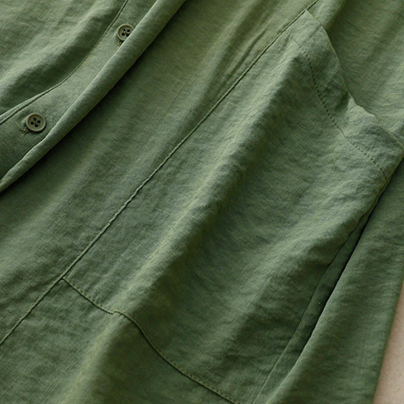 Chemise femme en coton et polyester, manches longues, col montant, motif Buddha Stones , printemps/automne  - image 9