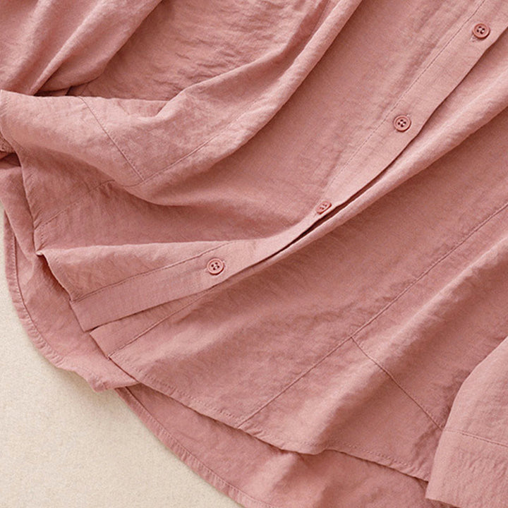 Chemise femme en coton et polyester, manches longues, col montant, motif Buddha Stones , printemps/automne  - image 22