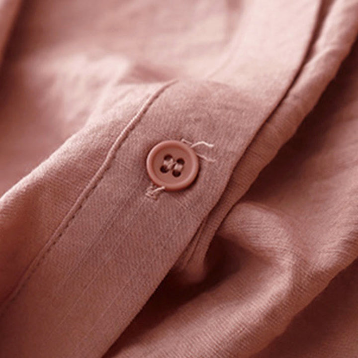 Chemise femme en coton et polyester, manches longues, col montant, motif Buddha Stones , printemps/automne  - image 18