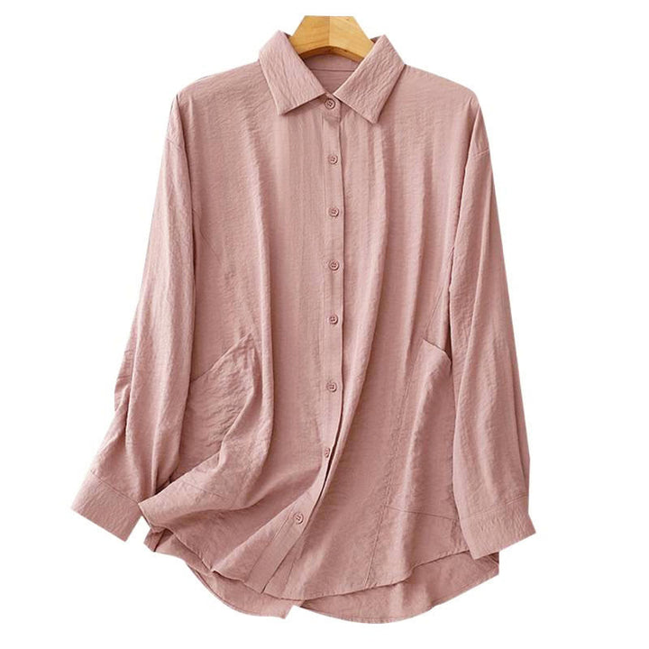 Chemise femme en coton et polyester, manches longues, col montant, motif Buddha Stones , printemps/automne  - image 13