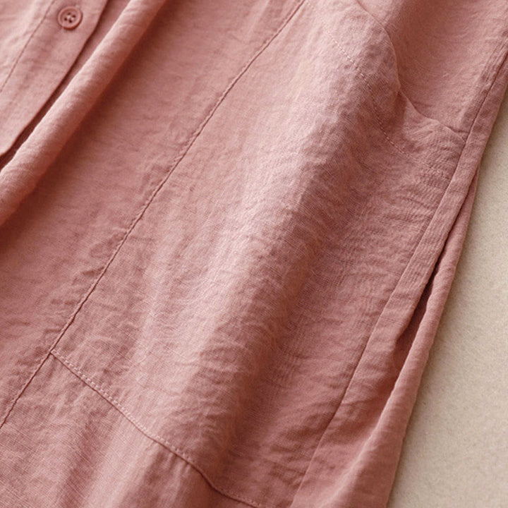 Chemise femme en coton et polyester, manches longues, col montant, motif Buddha Stones , printemps/automne  - image 20