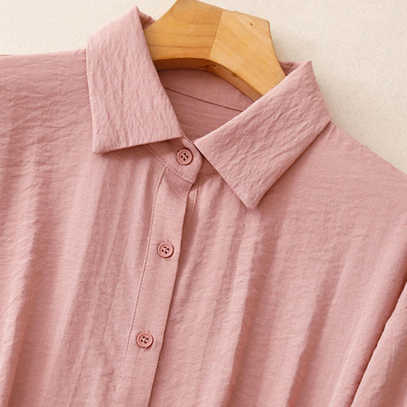 Chemise femme en coton et polyester, manches longues, col montant, motif Buddha Stones , printemps/automne  - image 19