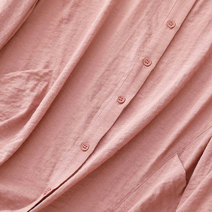 Chemise femme en coton et polyester, manches longues, col montant, motif Buddha Stones , printemps/automne  - image 21