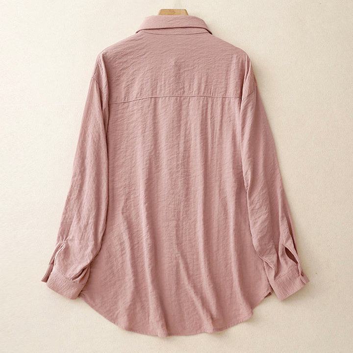 Chemise femme en coton et polyester, manches longues, col montant, motif Buddha Stones , printemps/automne  - image 15