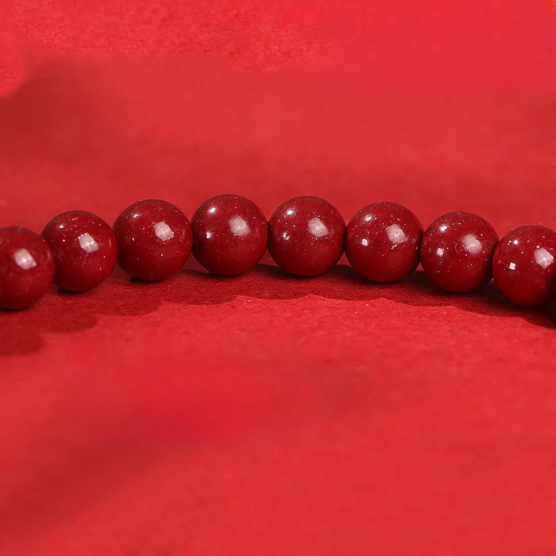 Bracelet en argent sterling 999 et cinabre, orné de Buddha Stones et symbole de l'année du Cheval, en agate rouge et cinabre, symbole de sérénité. - image 10