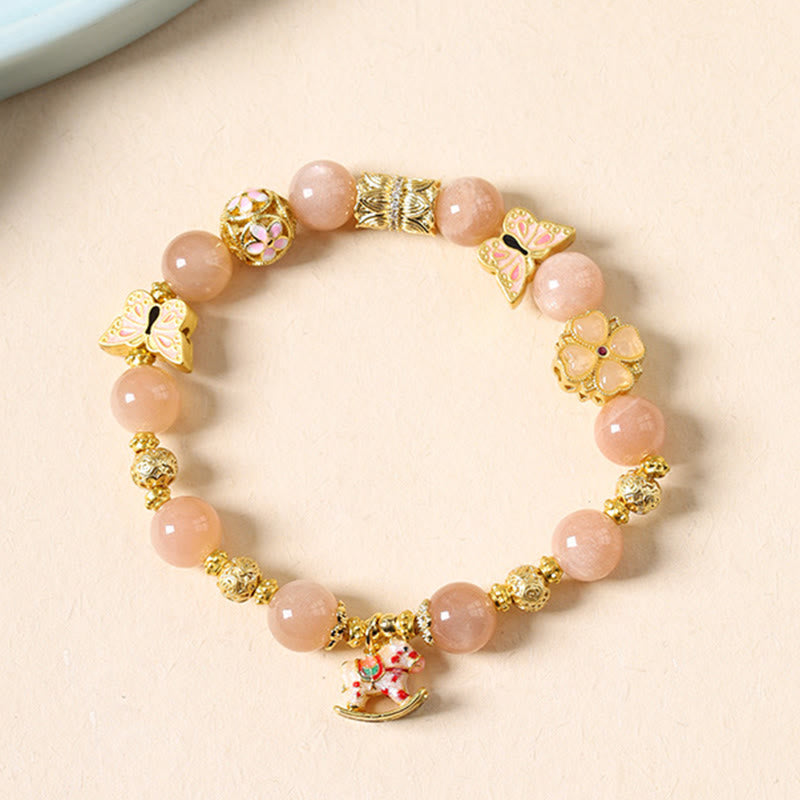 Bracelet de succès en agate rouge du Sud, pierre de soleil et tourmaline, orné de Buddha Stones l'année du Cheval. - image 8