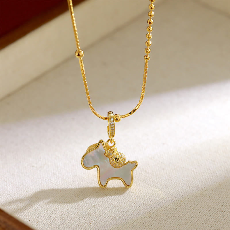 Pendentifs porte-bonheur en cuivre de l'année du Cheval , Buddha Stones - image 7