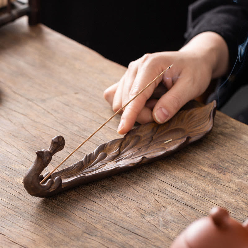 Brûleur d'encens porte-bonheur en forme de paon, Buddha Stones - image 8