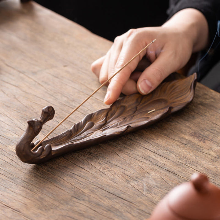Brûleur d'encens porte-bonheur en forme de paon, Buddha Stones - image 9